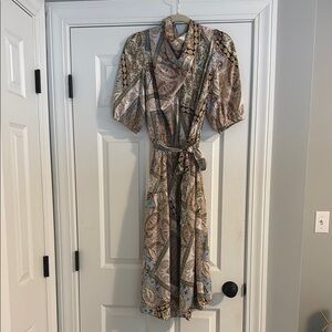 Bohme Multicolor Patterned Wrap Dress